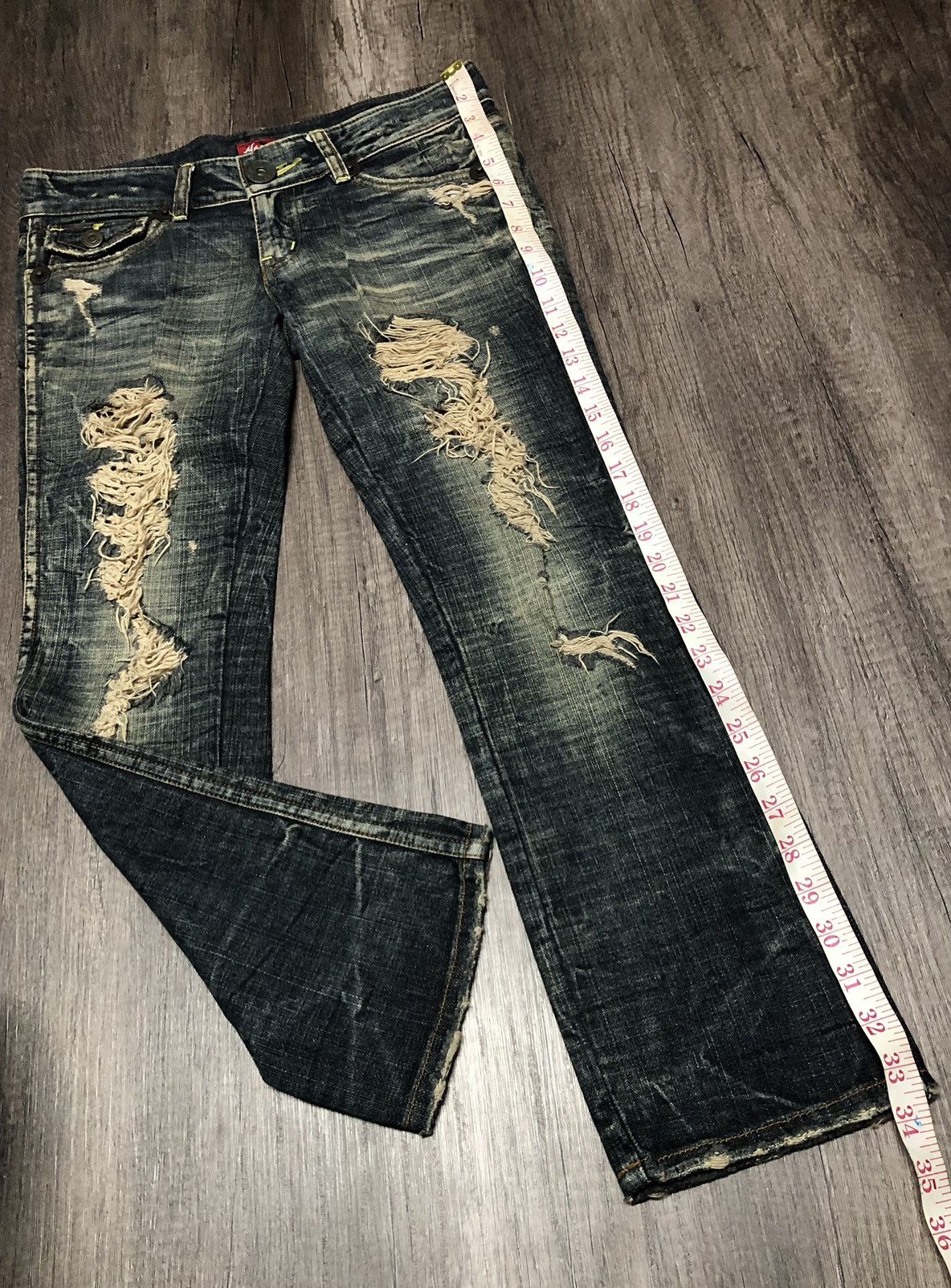 Japanese Brand Maraxia Distressed denim Jeans Size 31" - 17 Thumbnail
