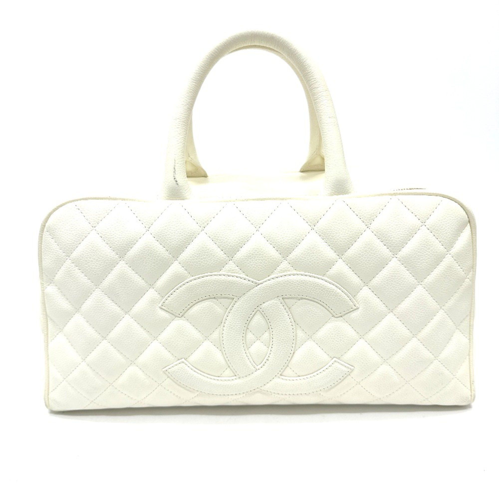 Chanel Chanel CC Mark Quilted Matelasse Bag Hand Bag White Size ONE SIZE - 1 Thumbnail