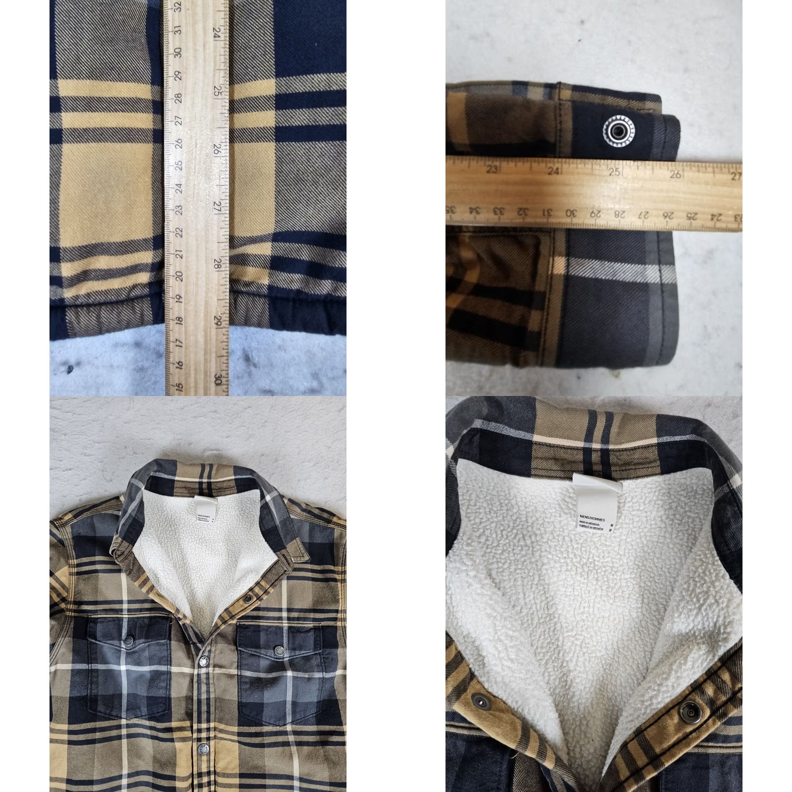 The North Face The North Face Fleece Lined Flannel Shirt Jacket Button-Up Mens Size M Yellow/Black Size US M / EU 48-50 / 2 - 9 Thumbnail