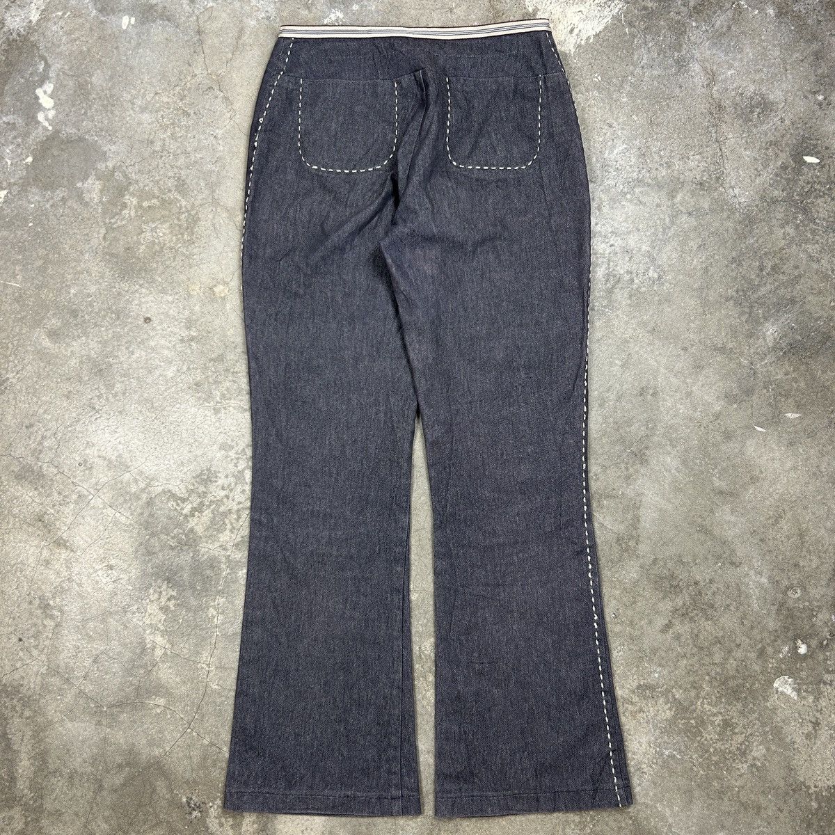 Burberry × Vintage 1990s Burberry - Flared Denim Jeans Size US 26 / EU 42 - 13 Thumbnail
