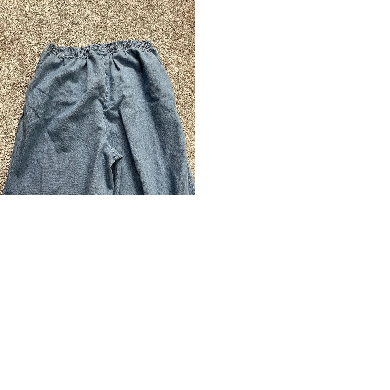 Vintage Woman Within Jeans Pants Womens Plus 16 Tall Blue Classic Fit Light Wash 30x33 Denim 100% Cotton Straight Zip Pocket/Comfort Elastic Size 30" / US 8 / IT 44 - 9 Thumbnail