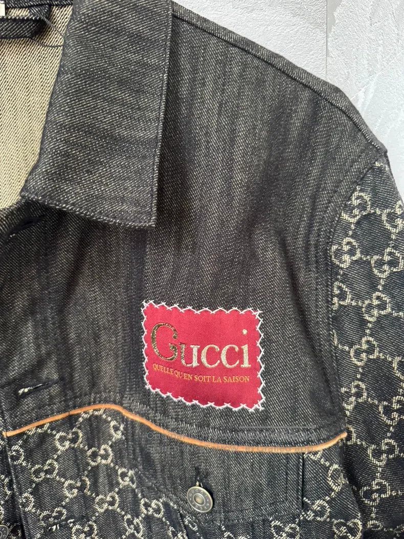 Gucci Gucci Red-labeled brown full-print denim jacket Size US S / EU 44-46 / 1 - 2 Thumbnail