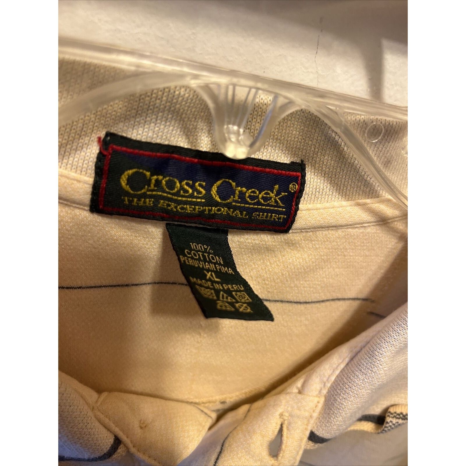 Other Cross Creek Men’s XL Yellow Striped cotton golf polo shirt Size US XL / EU 56 / 4 - 18 Thumbnail