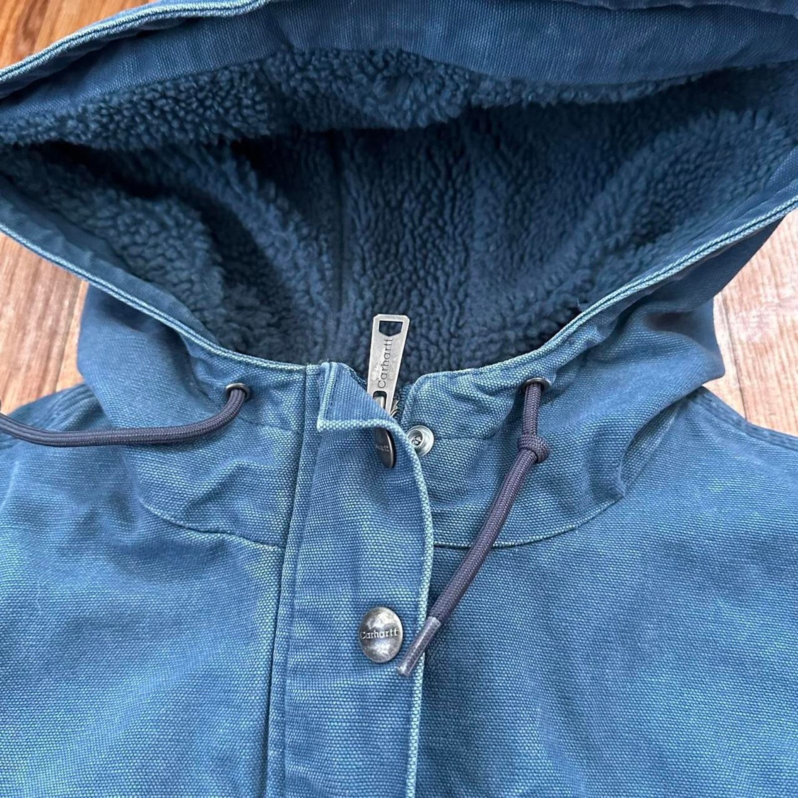 Carhartt Carhartt Hooded Vest Sherpa Lined Full Zip Blue Teal size XL Size XL / US 12-14 / IT 48-50 - 5 Thumbnail