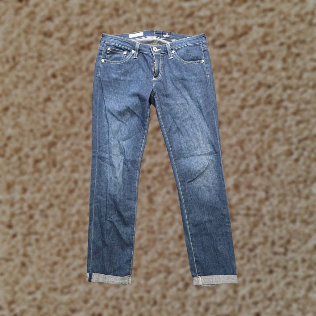 Vintage AG Adriano Goldschmied Jeans Women Size 27 Blue Stilt Roll Up Cuffed Skinny Capsule Casual, Travel, Denim, Slim, Patchwork? No, solid. Size 27" / US 4 / IT 40 - 1 Thumbnail