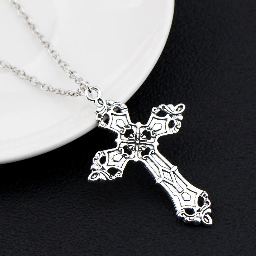 Jewelry Vintage Crosses Pendant Necklace Goth Jewelry Y2K Size ONE SIZE - 3 Thumbnail