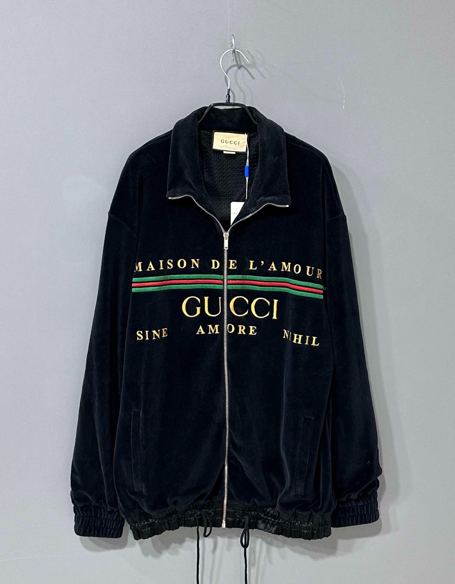 Gucci Gucci embroidered logo velvet zipper jacket 2501-Nextarrow Size US L / EU 52-54 / 3 - 1 Thumbnail