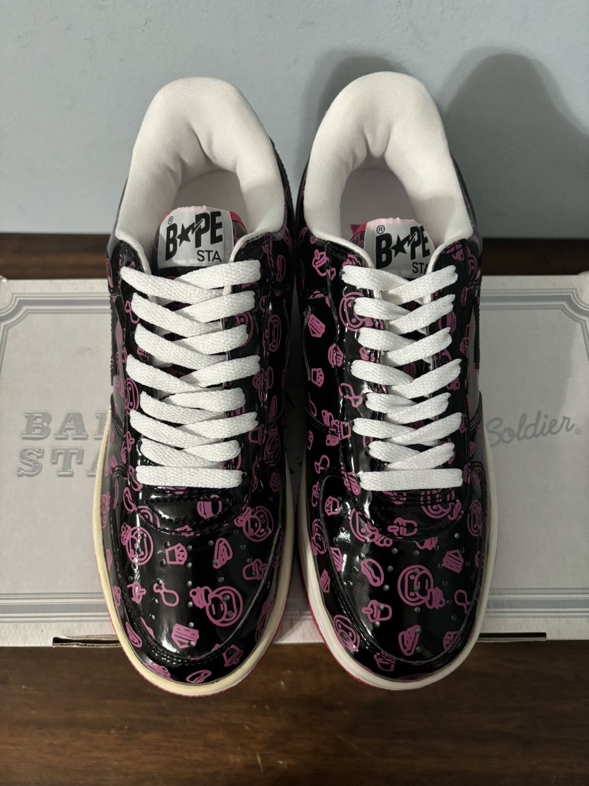 Bape A Bathing Ape Bape Sta Milo Junk Food Pink Size US 7.5 / EU 40-41 - 2 Thumbnail