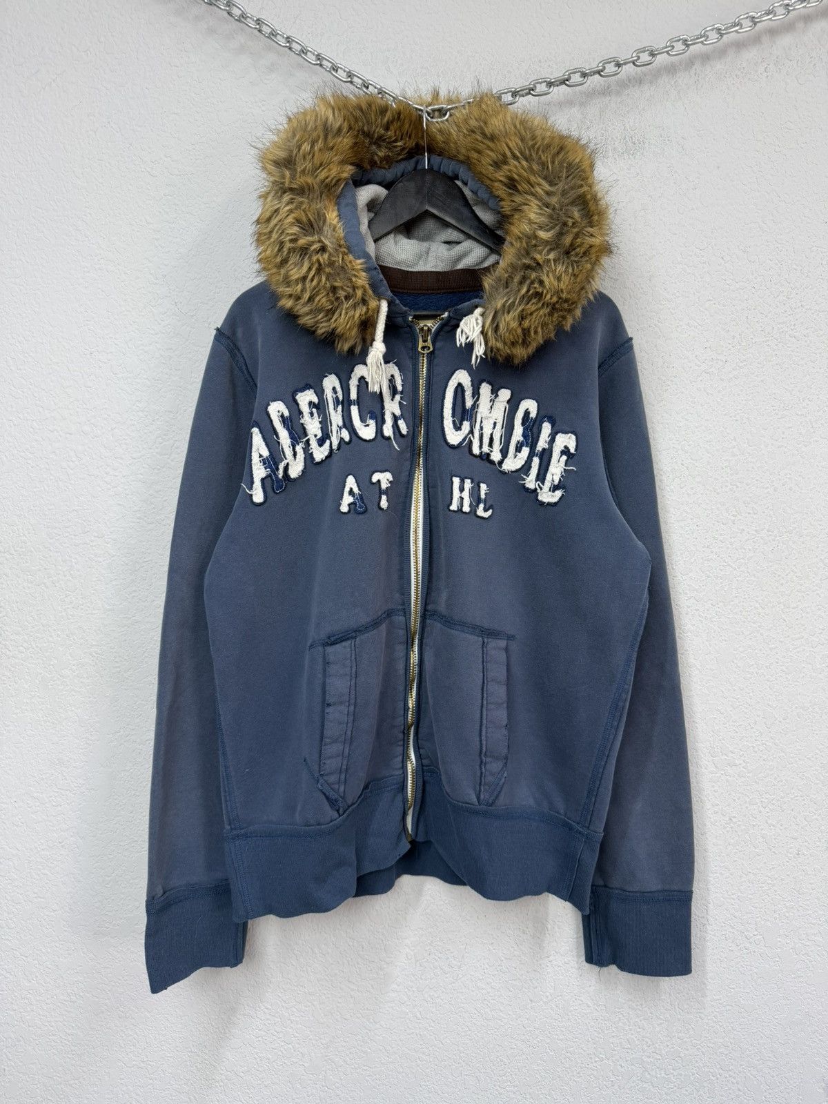 If Six Was Nine Vintage Abercrombie & Fitch Y2K 00s Fur Hoodie Ifsixwasnine Size US L / EU 52-54 / 3 - 2 Thumbnail