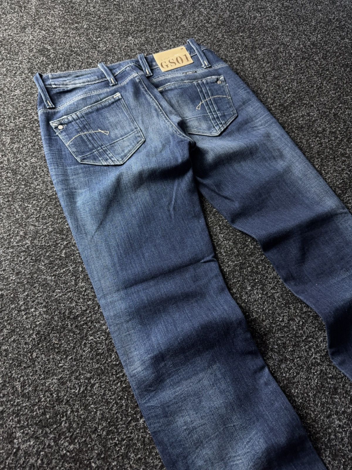 G-Star × Japanese Brand G-Star RAW GS01 3301 Distressed Straight Jeans Size 30" / US 8 / IT 44 - 11 Thumbnail