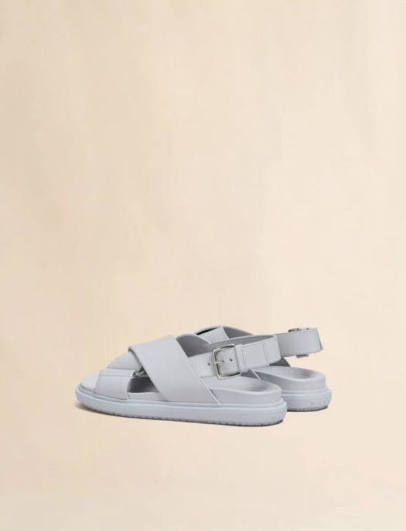 Marni o1w1db10326 Fussbet Leather Sandals in Grey Size US 7 / IT 37 - 2 Thumbnail
