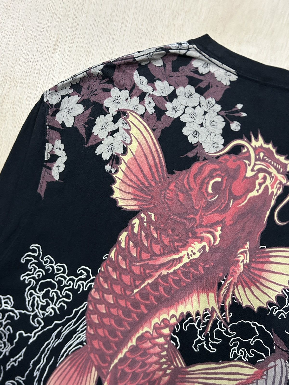 Japanese Brand Oboro Karakuri Japan ‘Koi’ All Over Print Tee Size US XL / EU 56 / 4 - 5 Thumbnail