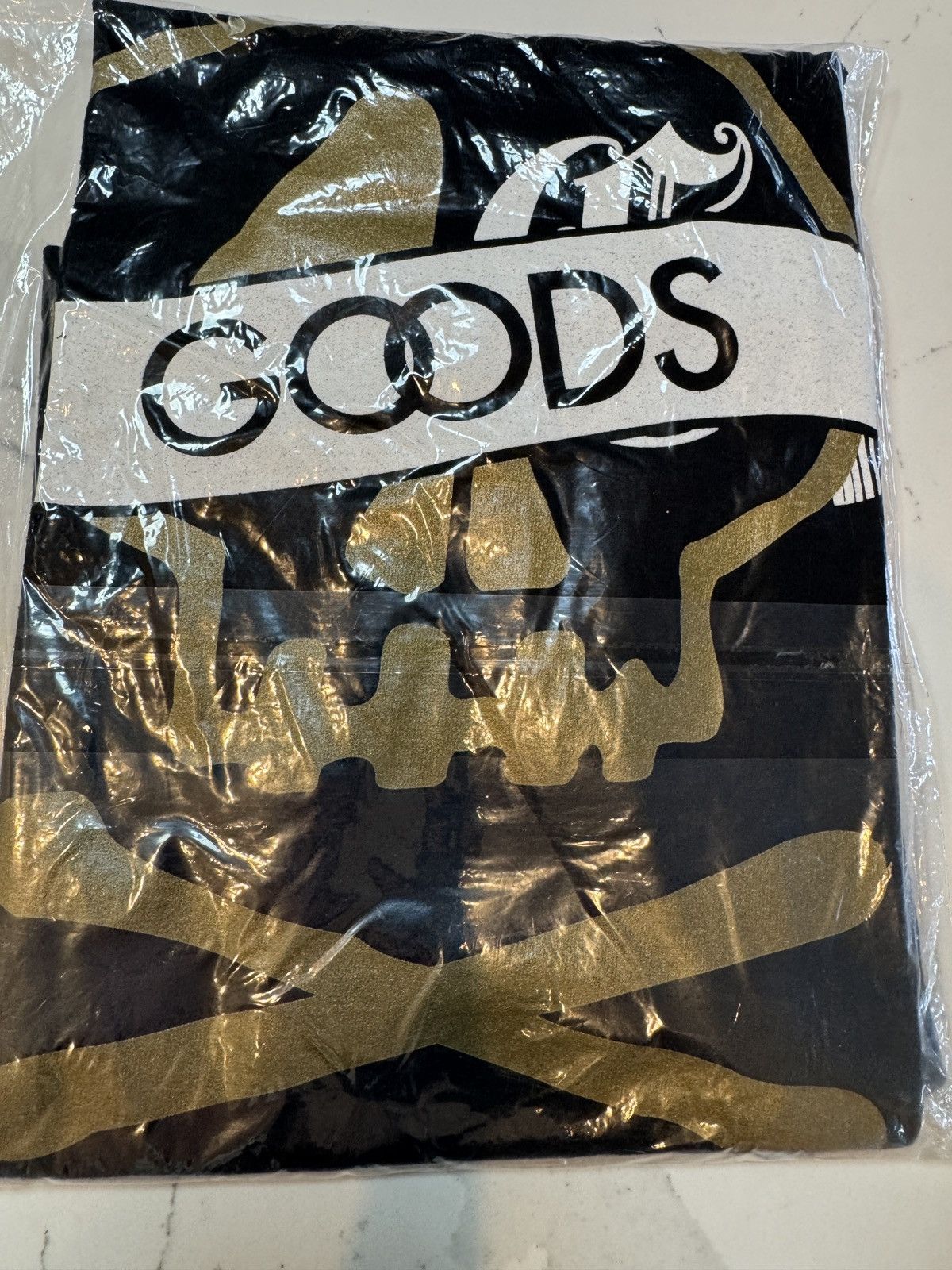 Stüssy X Goods Gold Logo T-Shirt Black Size Large Deadstock