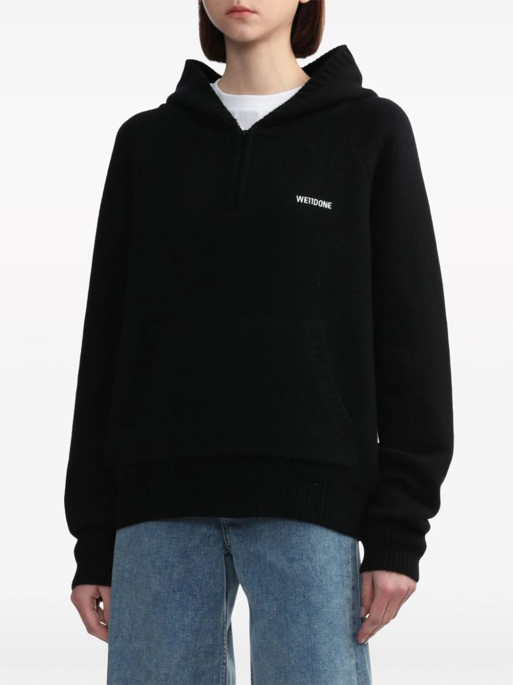 WE11DONE o1mris0824 Knit Hoodie in Black Size US L / EU 52-54 / 3 - 5 Thumbnail
