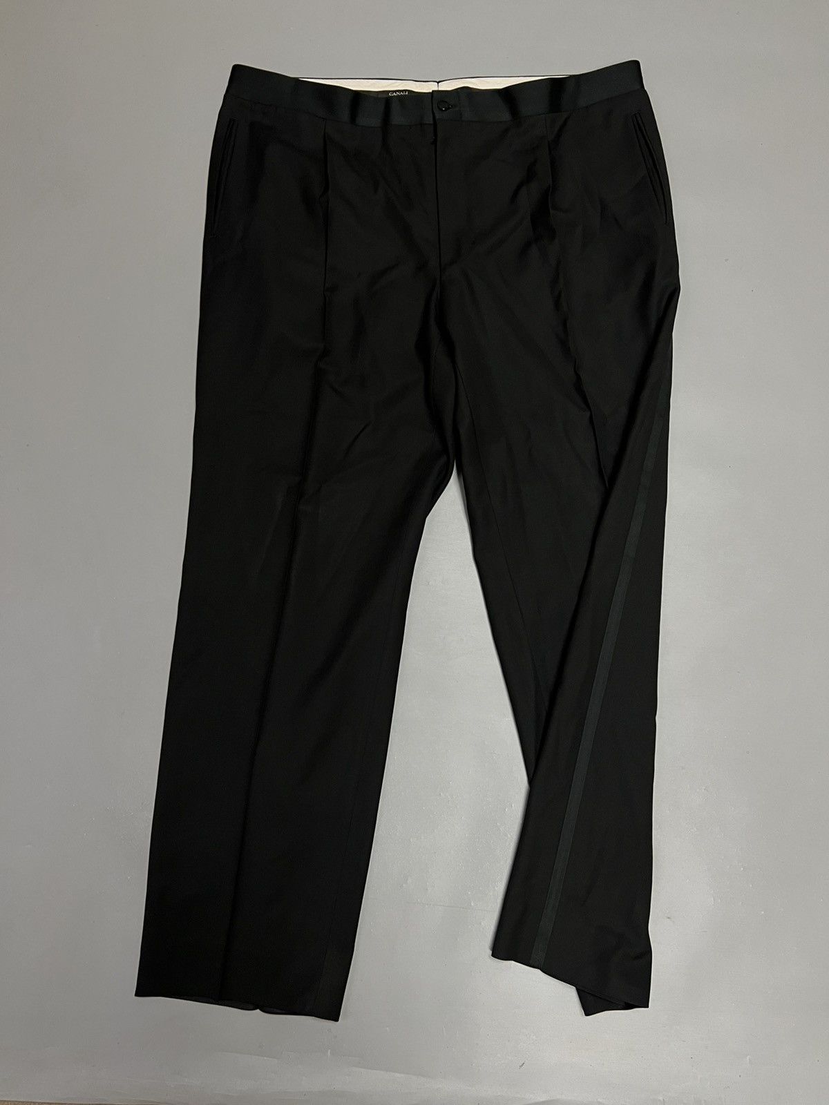 Canali Canali Suit Two Piece Suit Blazer one button + pants black Size 52L - 3 Thumbnail