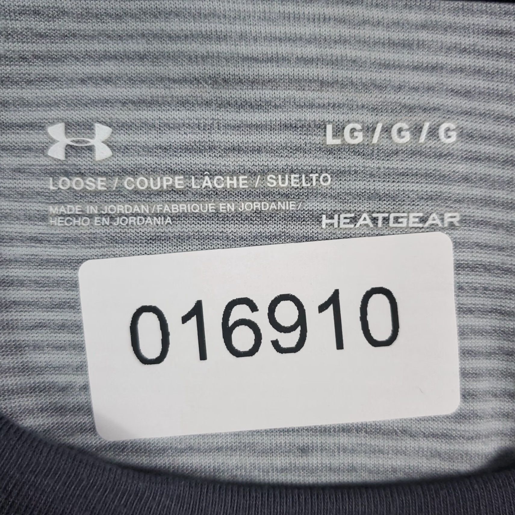 Under Armour Under Armour T-Shirt Mens Large Gray Striped Heatgear Casual Short Sleeve Size US L / EU 52-54 / 3 - 7 Thumbnail
