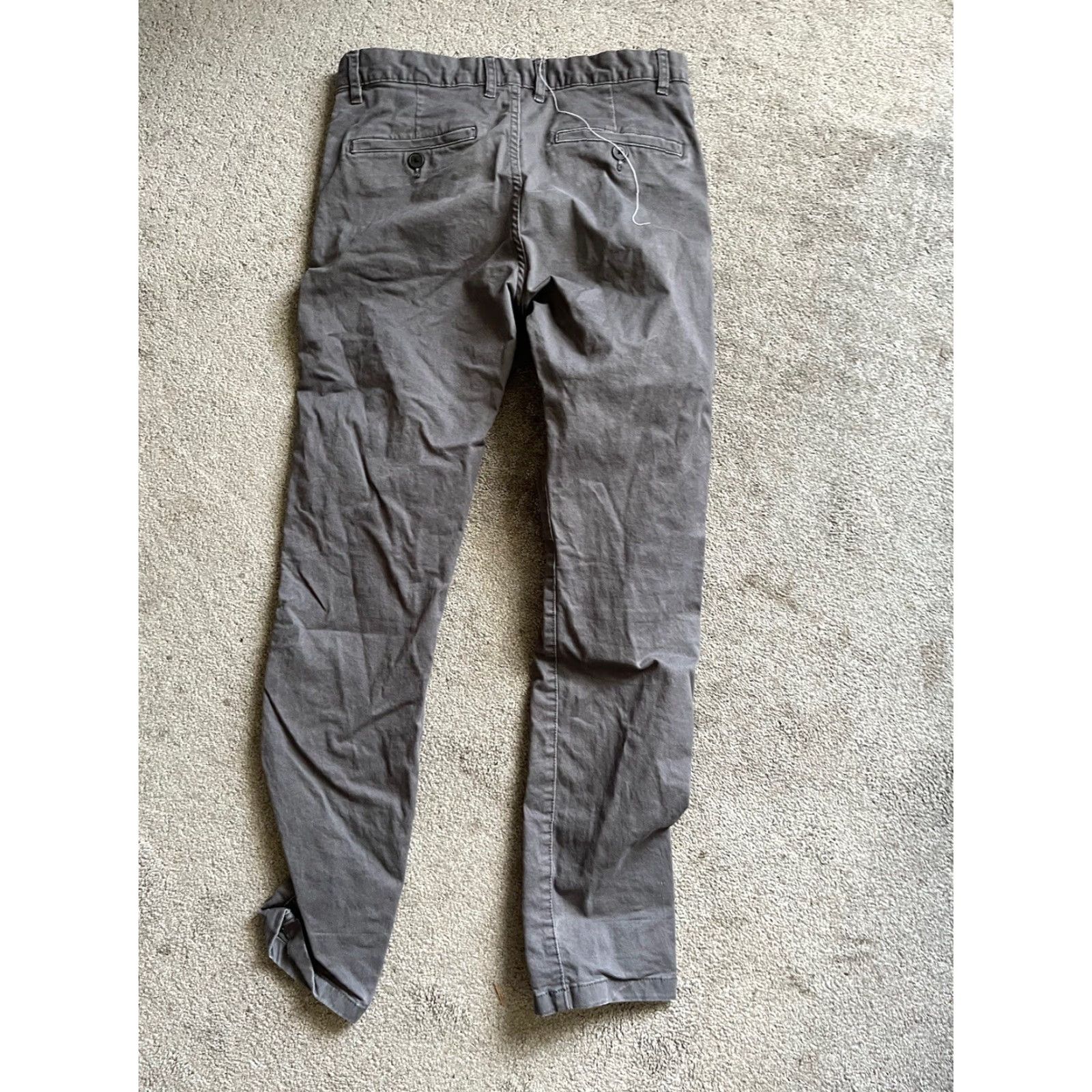 H&M H.M. L.o.o.g Skinny Fit Zip Fly Gray Solid Men's Jeans Size 30 Size US 30 / EU 46 - 3 Thumbnail
