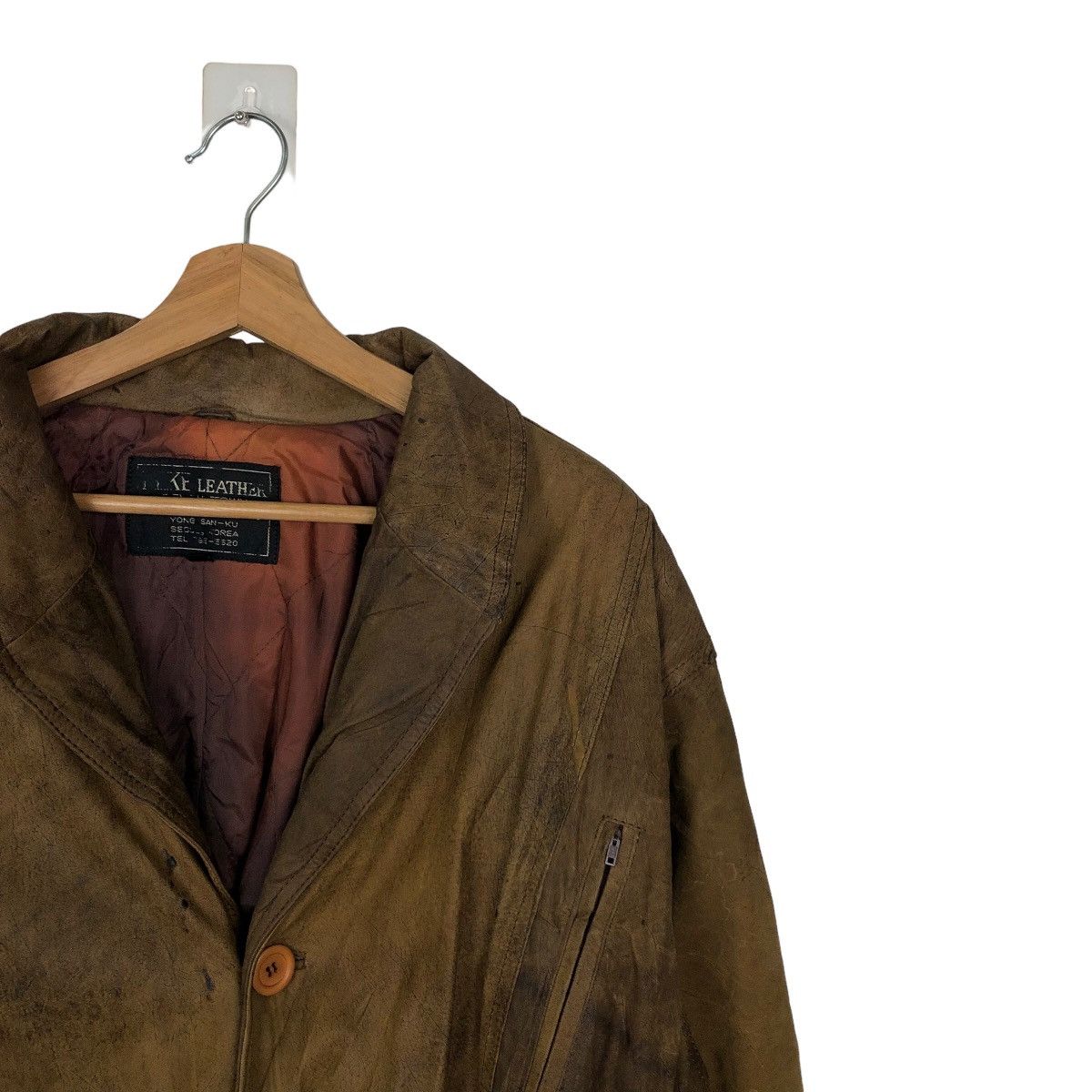 Japanese Brand 🔥RARE LEATHER LONG JACKET MKE SEVEN TOWN INSPIRE RICK OWENS Size US L / EU 52-54 / 3 - 5 Thumbnail