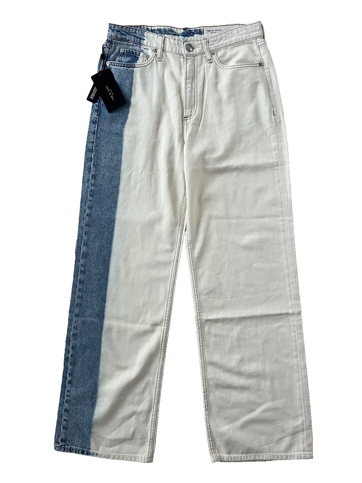 Rag & Bone Rag & Bone Logan Jeans Featherweight in Bleach Stripe ( 28 ) Size 28" / US 6 / IT 42 - 6 Thumbnail