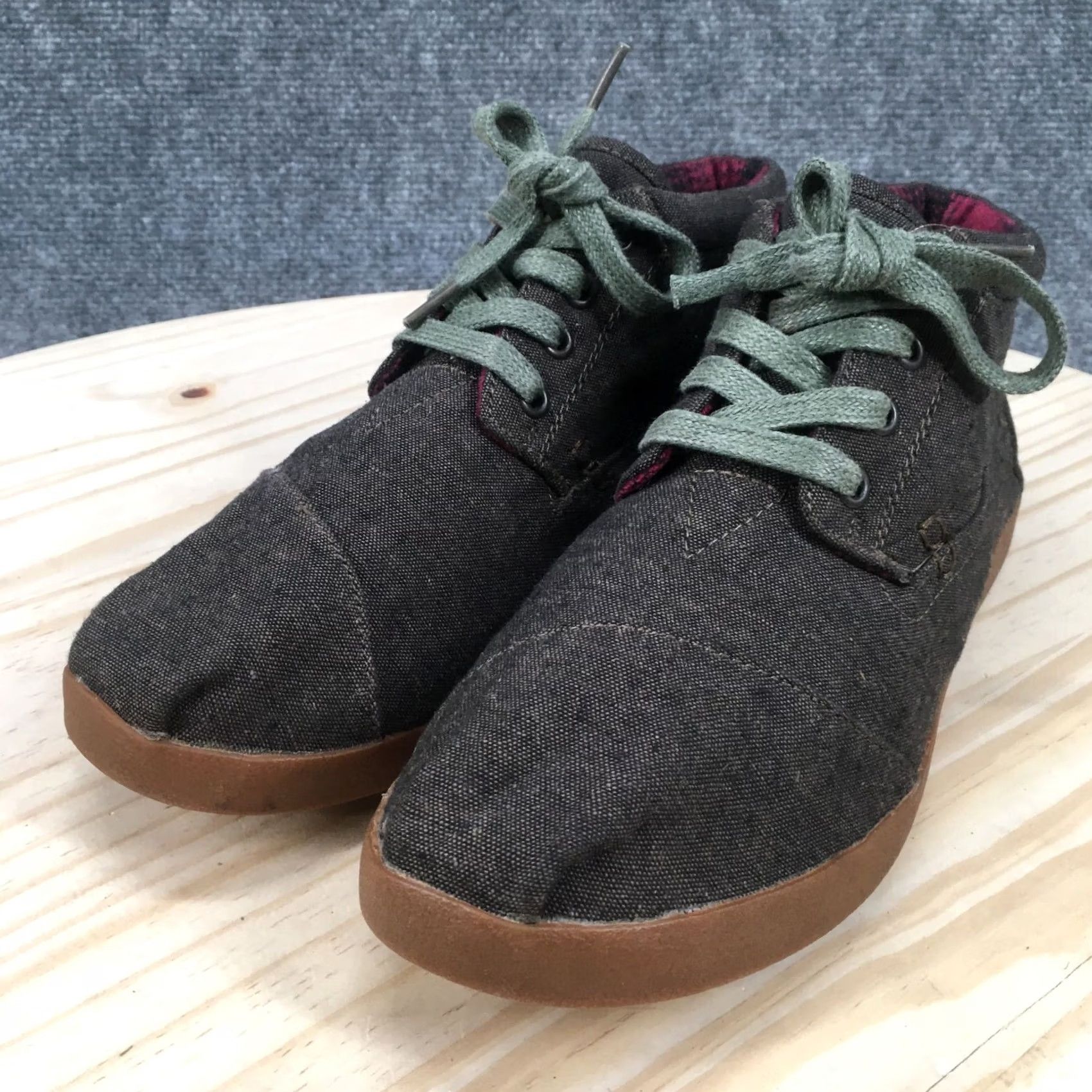 Toms TOMS Boots Womens 9.5 Chukka Gray Canvas Lace Up Comfort Casual Ankle Top Flats Shoes Boot Size L / US 10 / IT 46 - 6 Thumbnail
