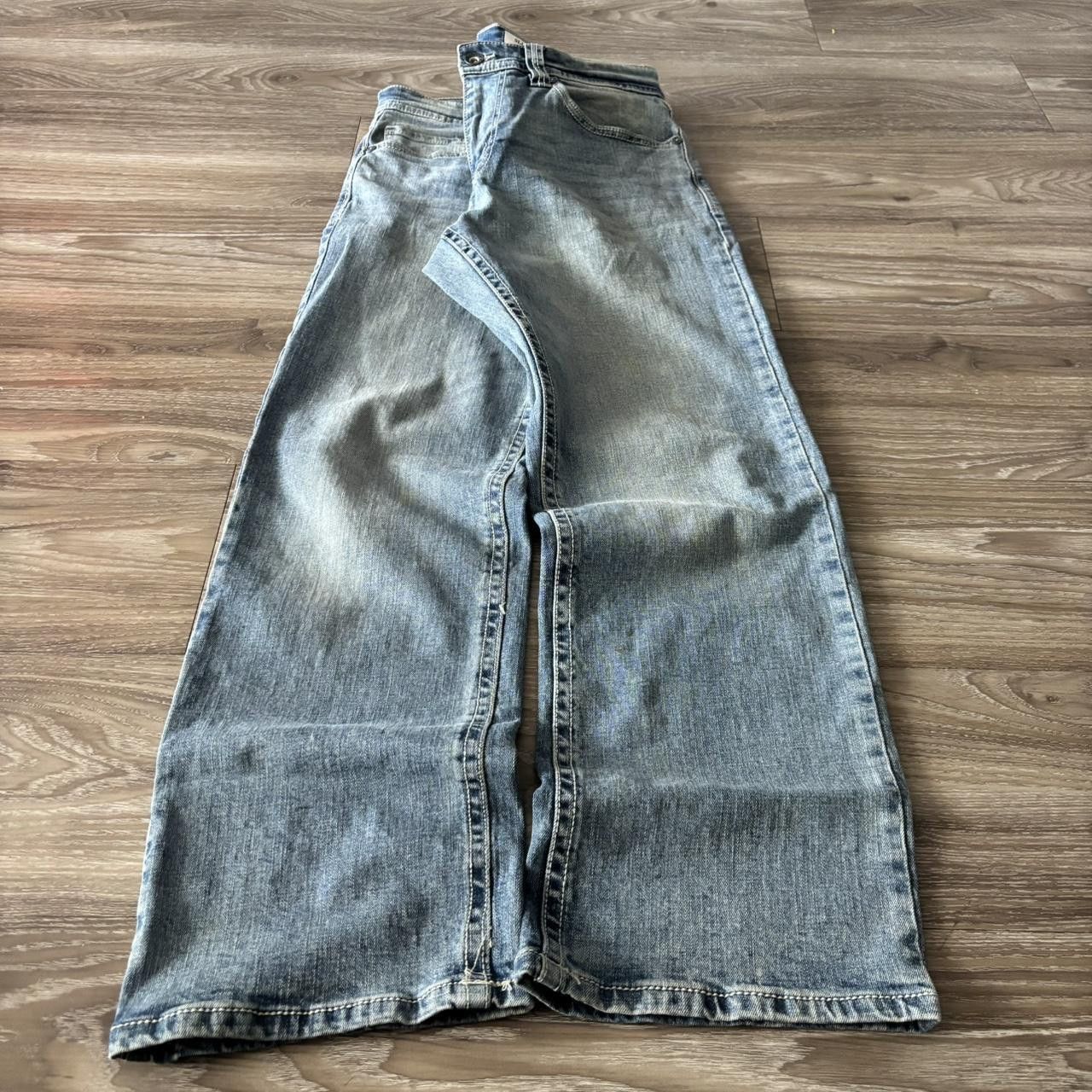 Japanese Brand Crazy Vintage Y2K/2000s Grunge Light Wash Skater Denim Jeans! 32x30 Size US 32 / EU 48 - 3 Thumbnail