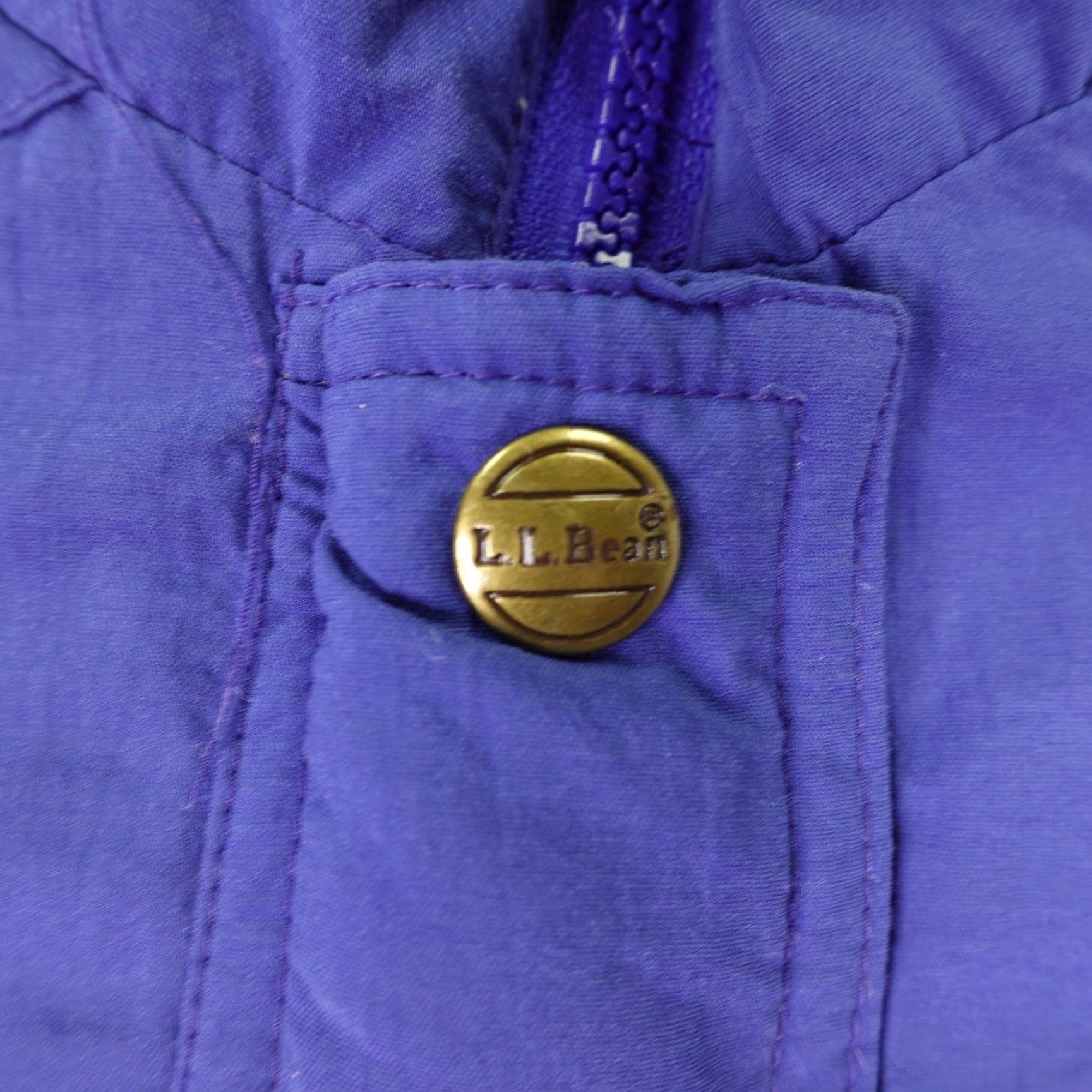 Vintage VINTAGE LL BEAN Jacket Womens Medium Windbreaker Hooded Zip Snap Blue 90s Outdoor Coat Womens Medium Blue LL Bean Jacket Size M / US 6-8 / IT 42-44 - 4 Thumbnail
