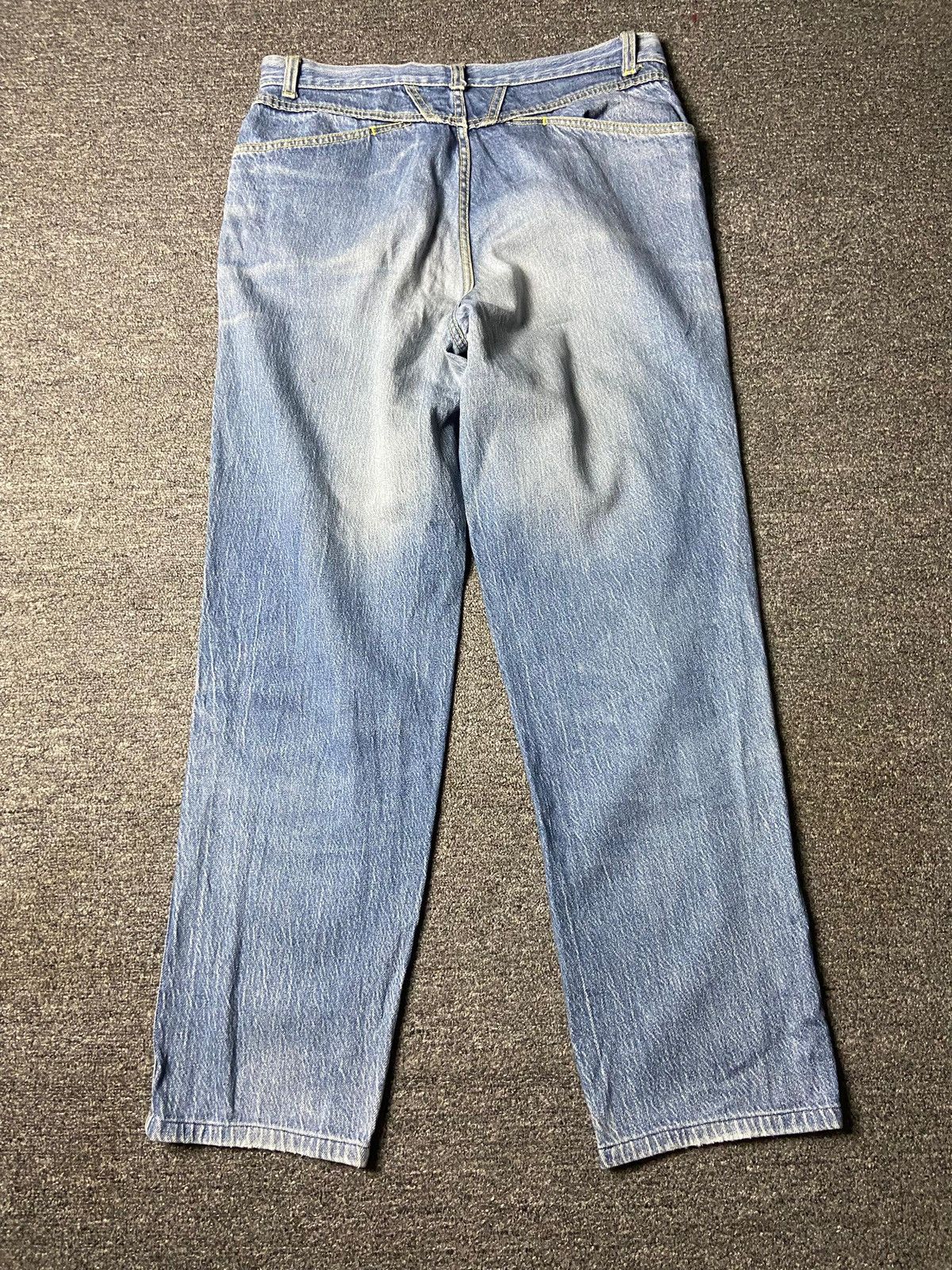 Japanese Brand [íxi:z] Brand Distressed Denim Jeans with Front Seam (164) Size US 32 / EU 48 - 2 Thumbnail