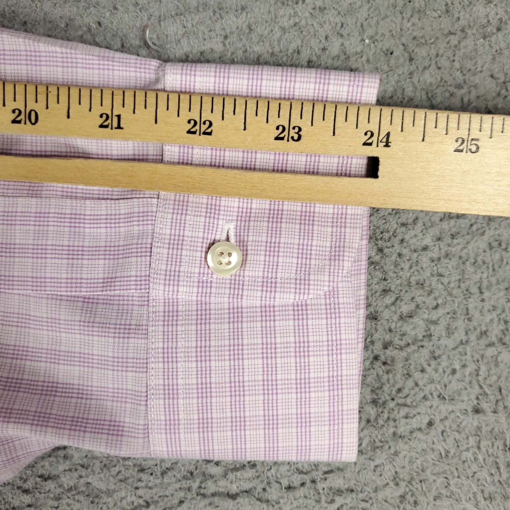 Brooks Brothers VINTAGE Brooks Brothers Dress Shirt Men Size 17 Purple Plaid Long Sleeve Business Casual Formal Size 46R - 7 Thumbnail