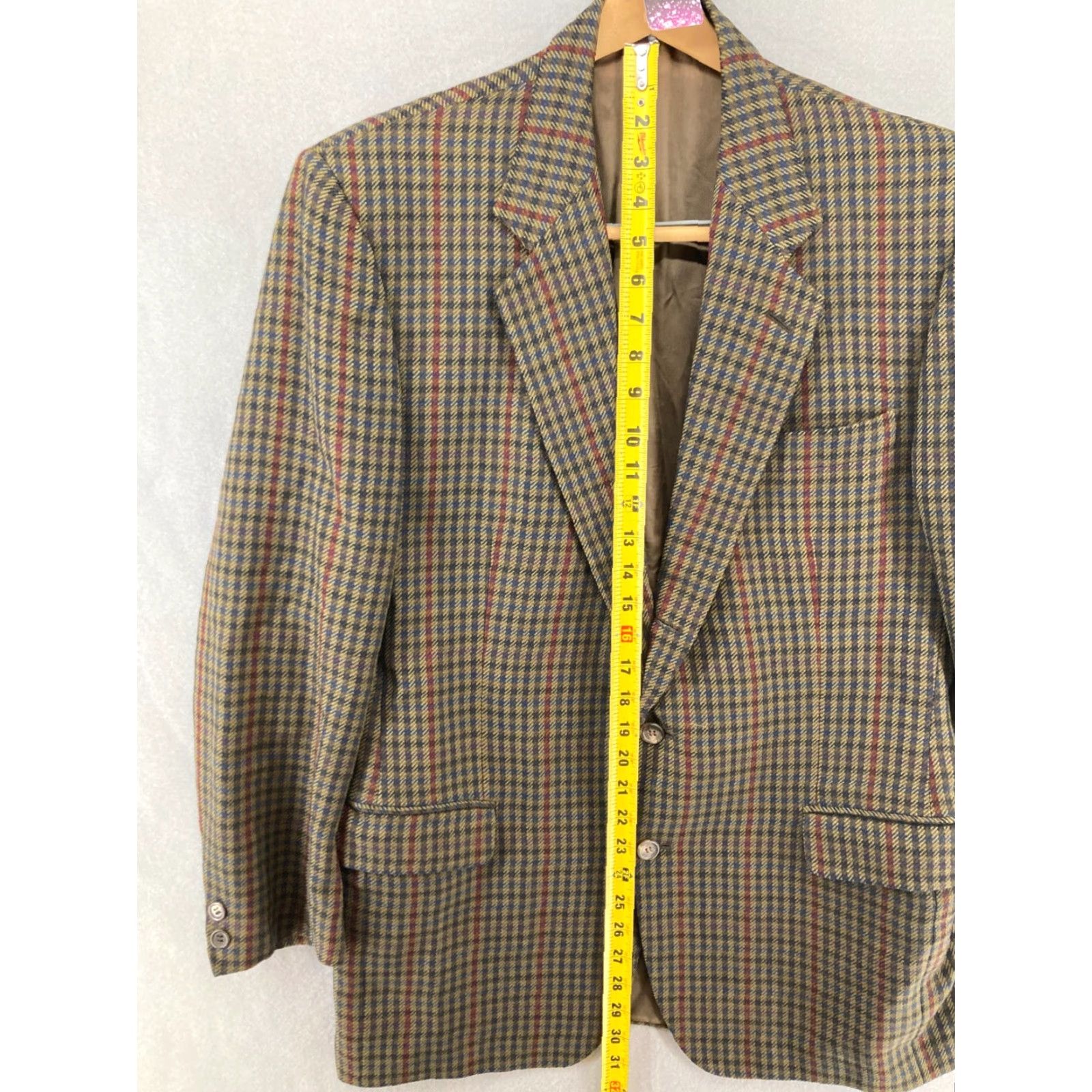 Vintage VINTAGE Hield Brothers Sport Coat Mens Brown Plaid Wool Jacket Size 43 Italian Made Classic Fit Size US XS / EU 42 / 0 - 3 Thumbnail