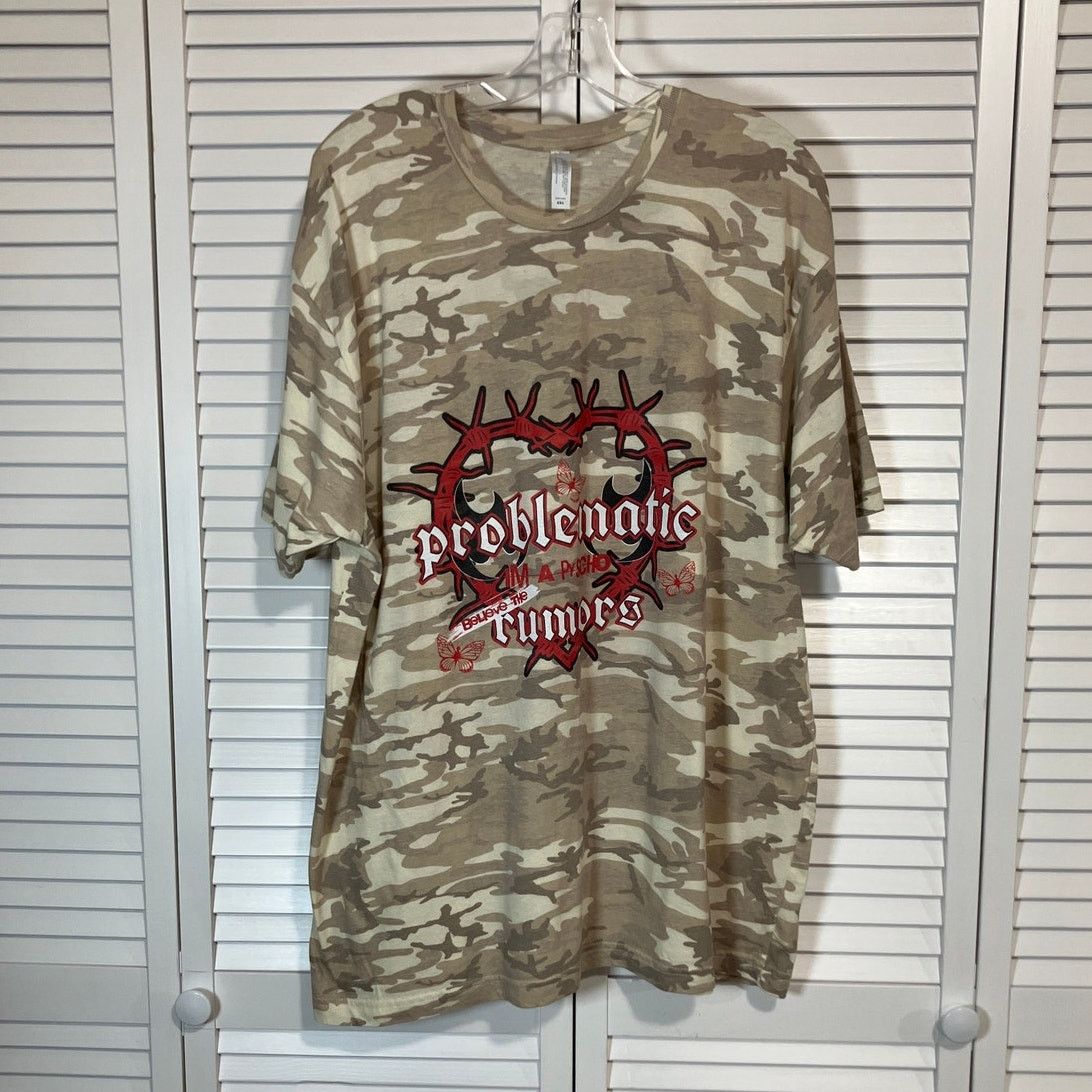 Other Live Tell Bad Guy Problematic Goth Graphic Camo T-shirt 2XL Size XXL / US 16-18 / IT 52-54 - 1 Thumbnail