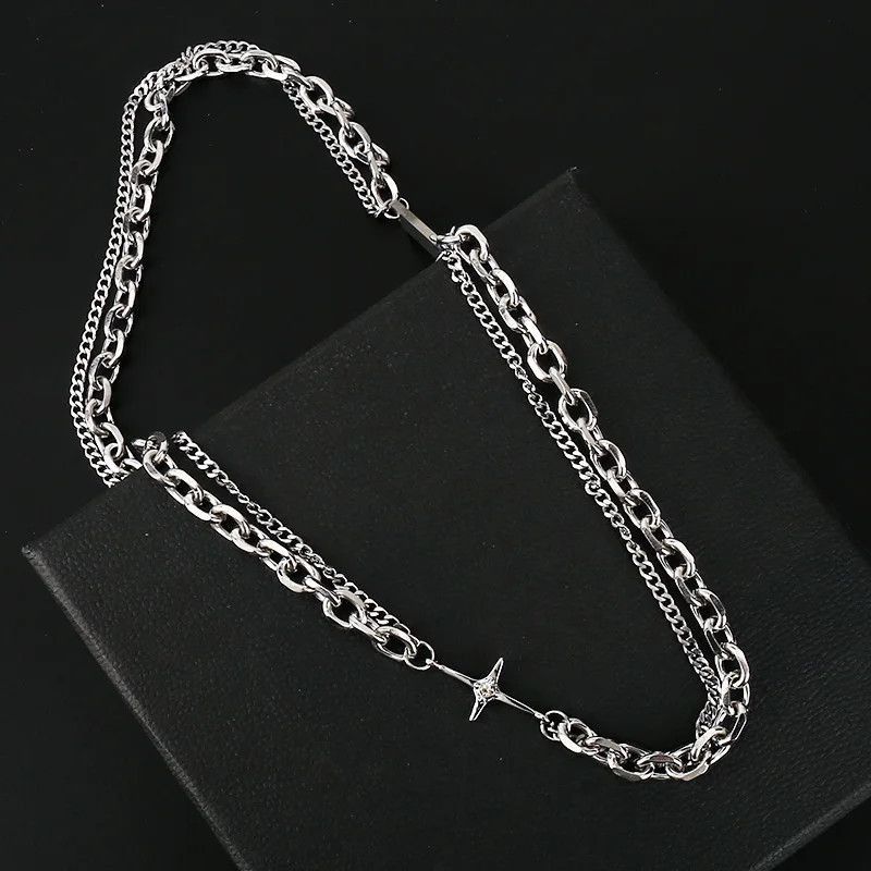 Jewelry Double Layer Splicing Chain Necklaces Size ONE SIZE - 3 Thumbnail