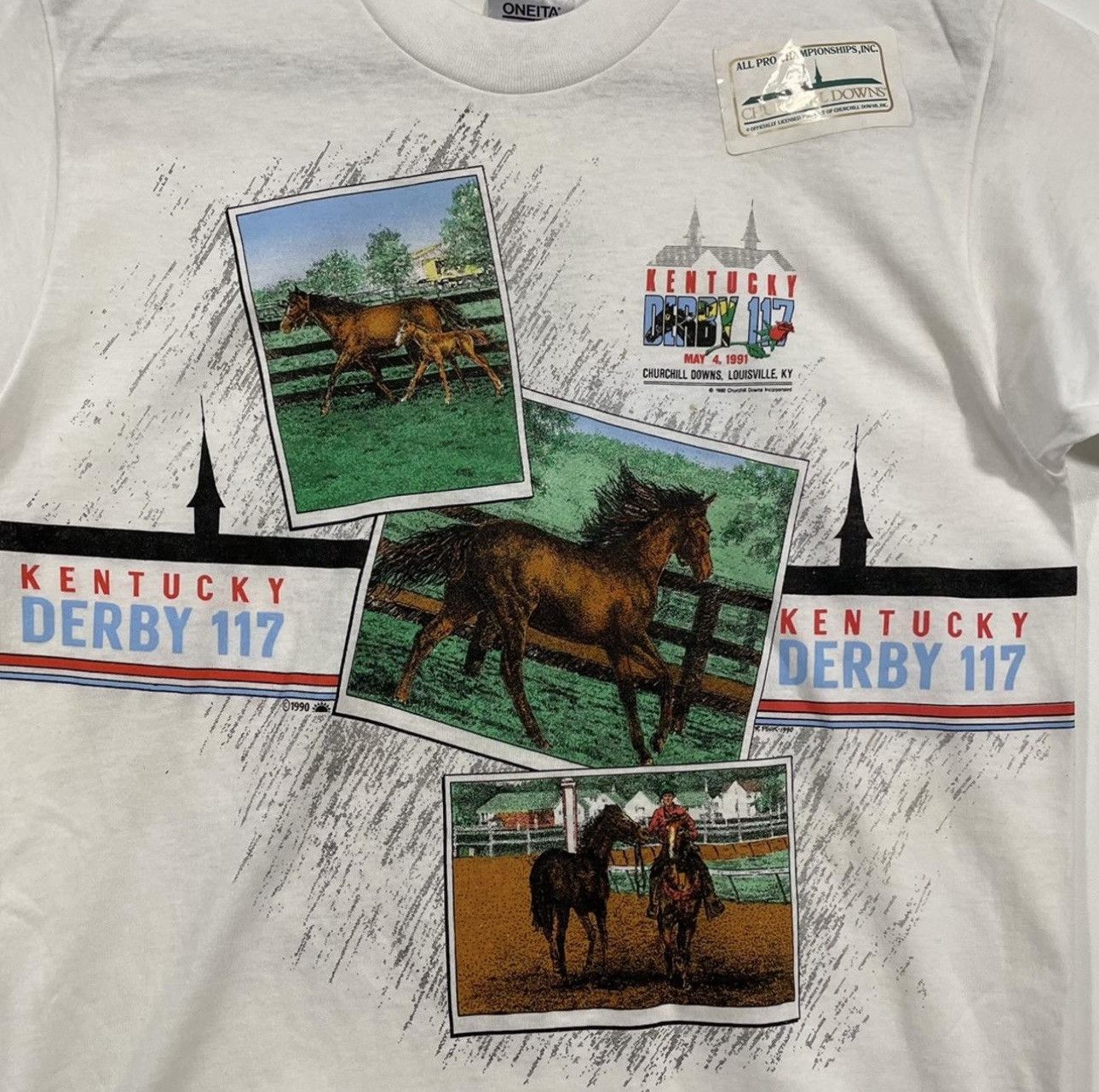 Other Vintage 1990 Kentucky Derby Single Stitch T Shirt Size US L / EU 52-54 / 3 - 3 Thumbnail