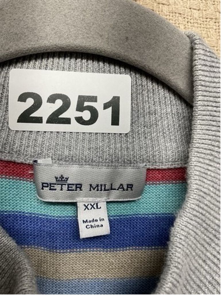 Peter Millar Peter Millar Stripe 1/4 Zip MockNeck Sweater Men Size 2XL Size US XXL / EU 58 / 5 - 2 Thumbnail