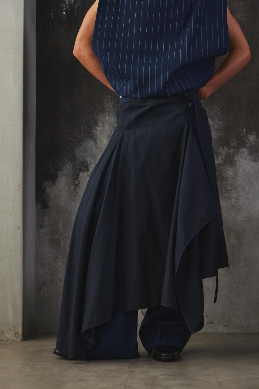 Marni Marni Asymmetric Draped Skirt Navy Size 28" / US 6 / IT 42 - 2 Thumbnail