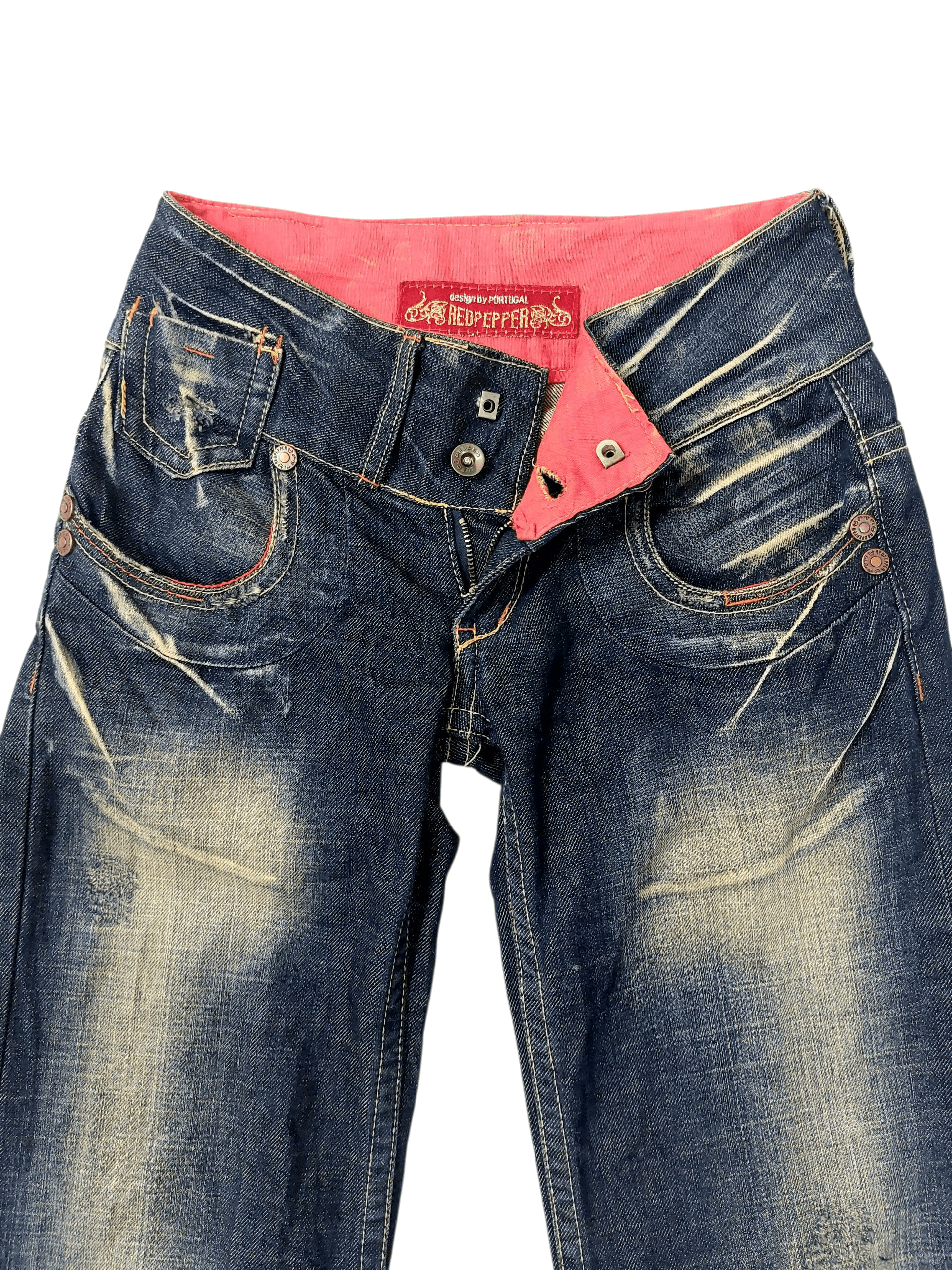 Vintage Red Pepper Punk Bootcut Unisex Low Rise Denim Size 26" / US 2 / IT 38 - 9 Thumbnail