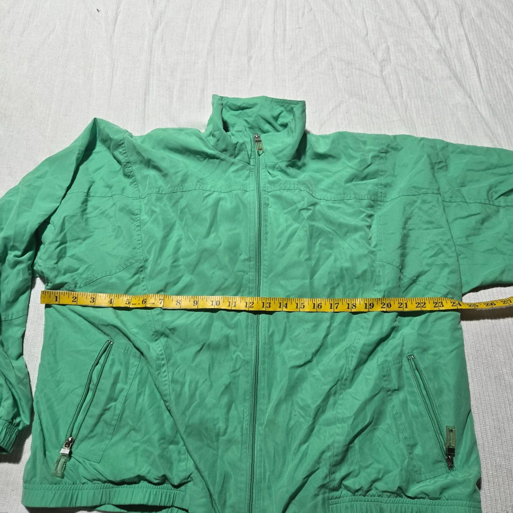 Vintage Koret Solid Green Zip Up Glam Jacket Coat Adult Women's XL Green Rocker Jacket Size XL / US 12-14 / IT 48-50 - 5 Thumbnail