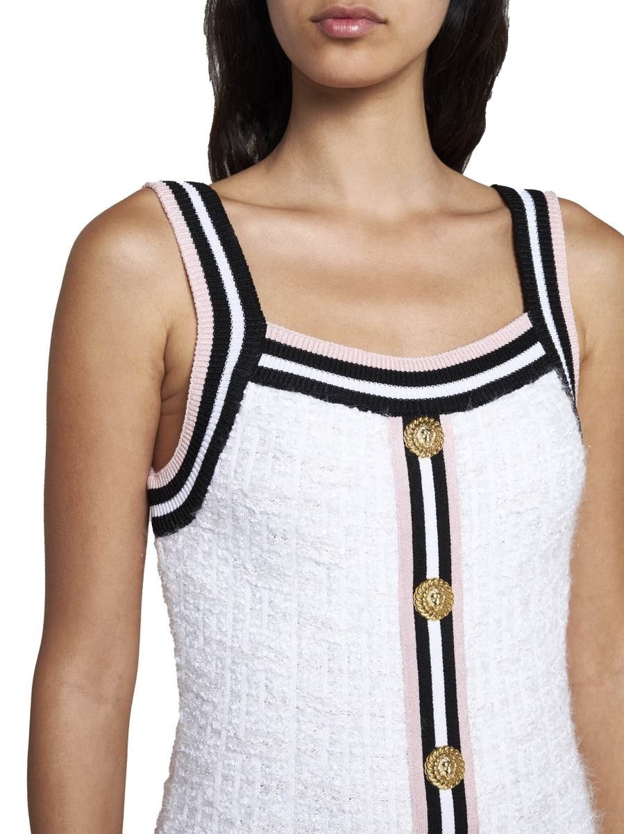 Balmain o1s1wg110825 Dress in White Size S / US 4 / IT 40 - 5 Thumbnail