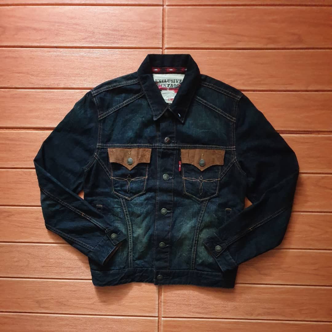 Edwin 💥Edwin exclusive vintage Japanese denim jacket Size US L / EU 52-54 / 3 - 1 Thumbnail