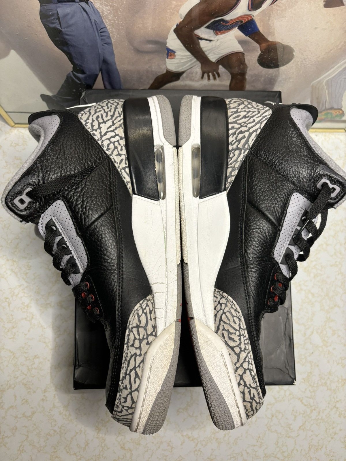 Jordan Brand Jordan 3 Retro Black Cement 2018 Size US 12 / EU 45 - 3 Thumbnail