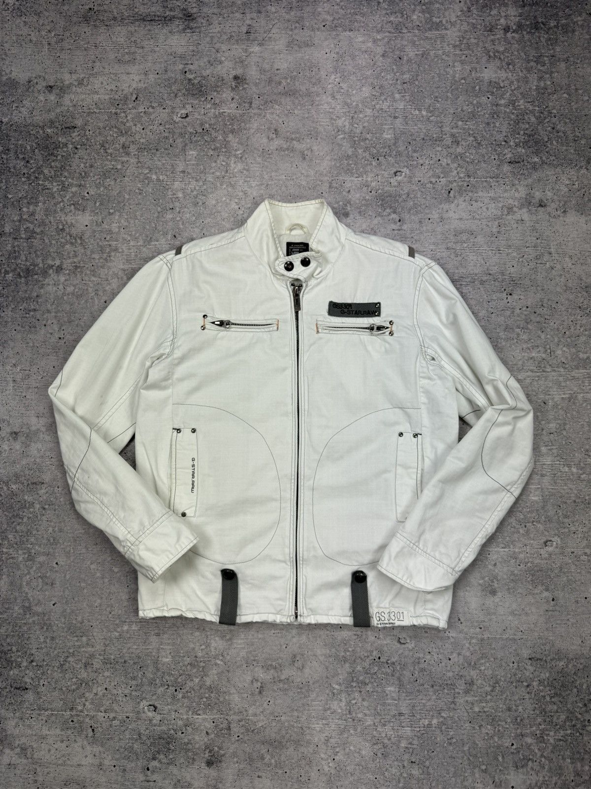 G-Star × Vintage Vintage G-Star Raw Big Back Logo 90s Y2K Style Bomber Jacket Size US M / EU 48-50 / 2 - 2 Thumbnail