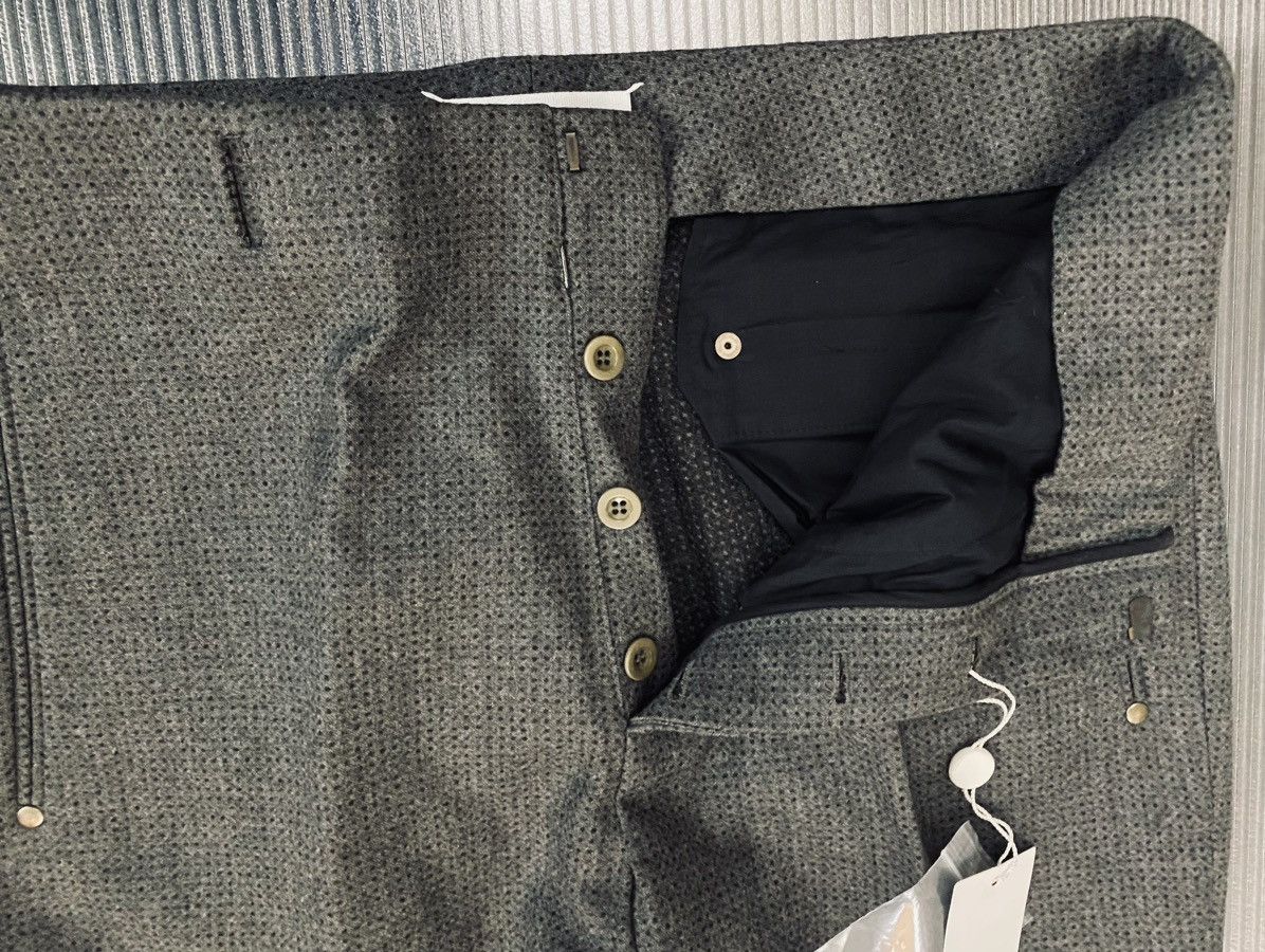 Maison Margiela MM 10 🇮🇹 grey blue dotted felt wool showtime slacks 36 NWT Size US 36 / EU 52 - 8 Thumbnail