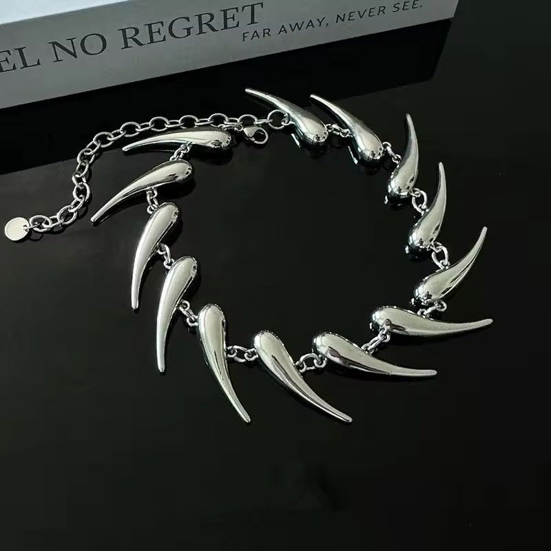 Jewelry × Vintage Stainless Steel Chains Rivet Choker Necklace Size ONE SIZE - 6 Thumbnail