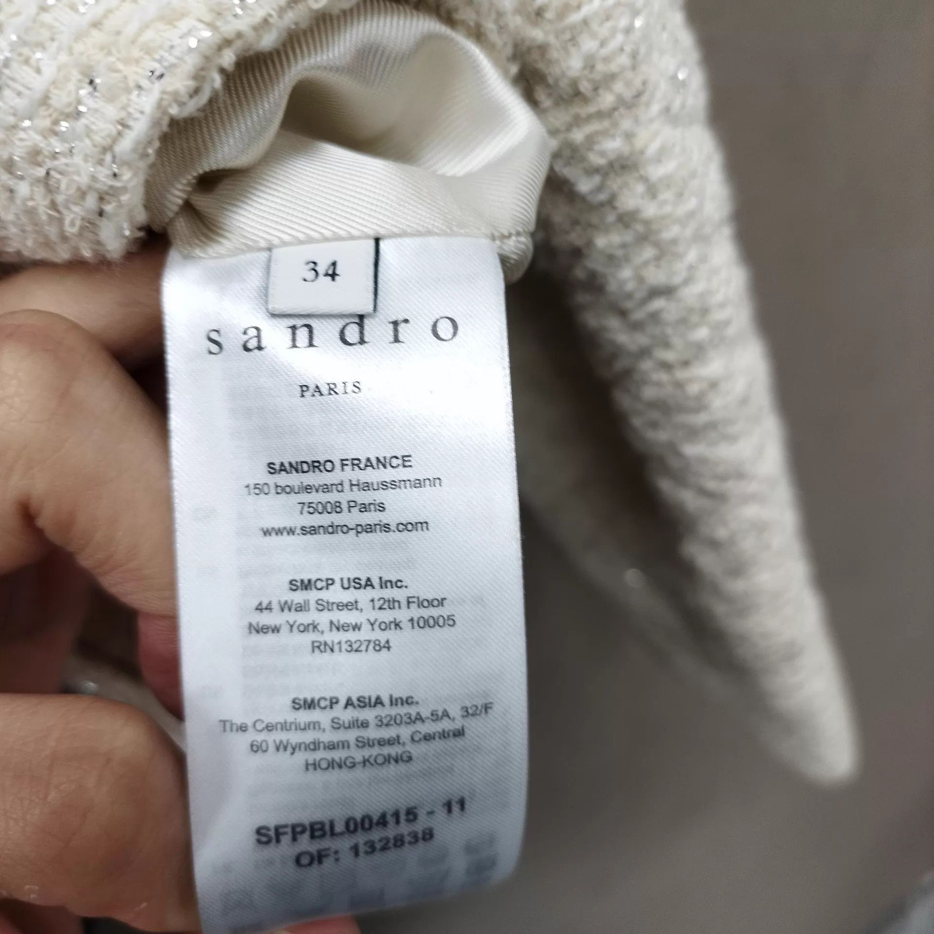 Sandro SANDRO Coco style tweed short jacket women's 34 Size XS / US 0-2 / IT 36-38 - 5 Thumbnail