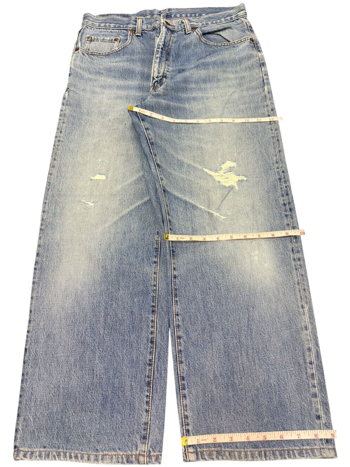 Edwin Vintage Japanese Brand Faded Wash Distress Loose Jeans Size US 31 - 8 Thumbnail