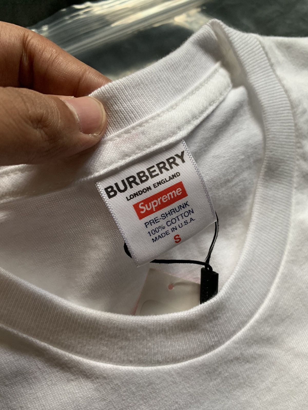Burberry × Supreme Supreme X Burberry Box Logo Tee SS22 Size US S / EU 44-46 / 1 - 7 Thumbnail
