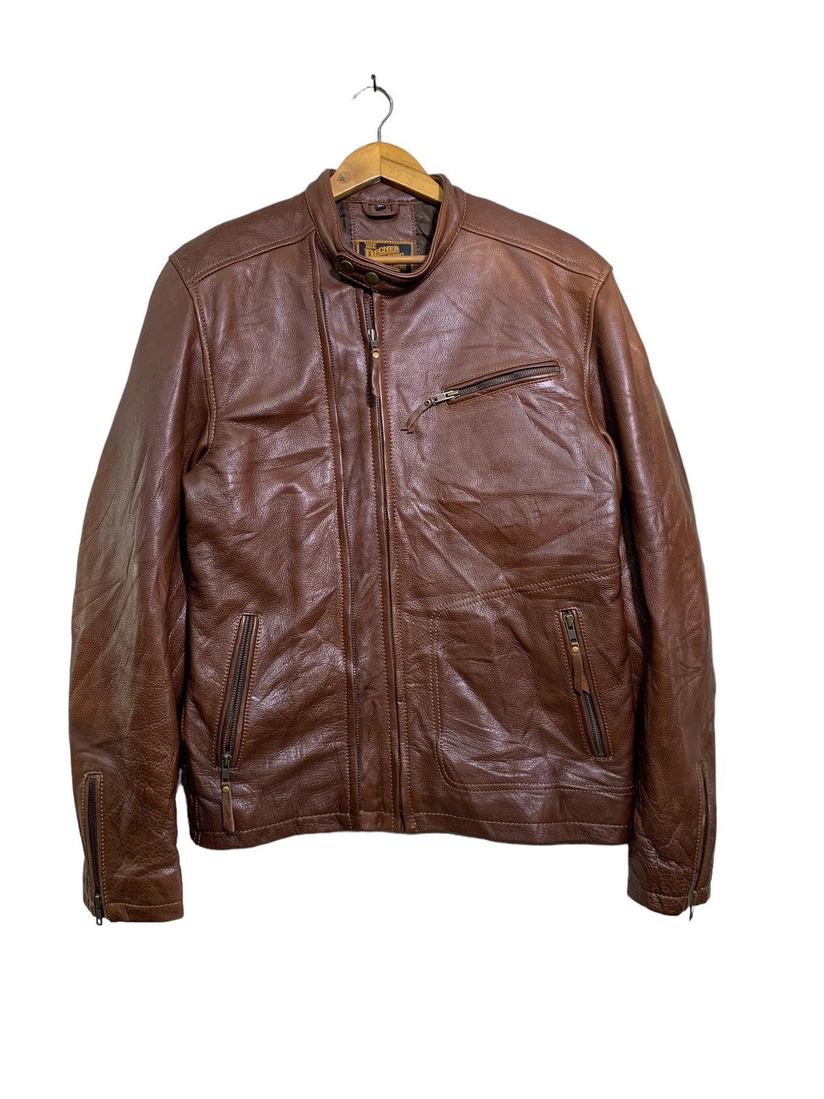 Genuine Leather 🔥DEGNER CLASSIC LEATHER CAFERACER BIKER JACKETS Size US XL / EU 56 / 4 - 1 Thumbnail