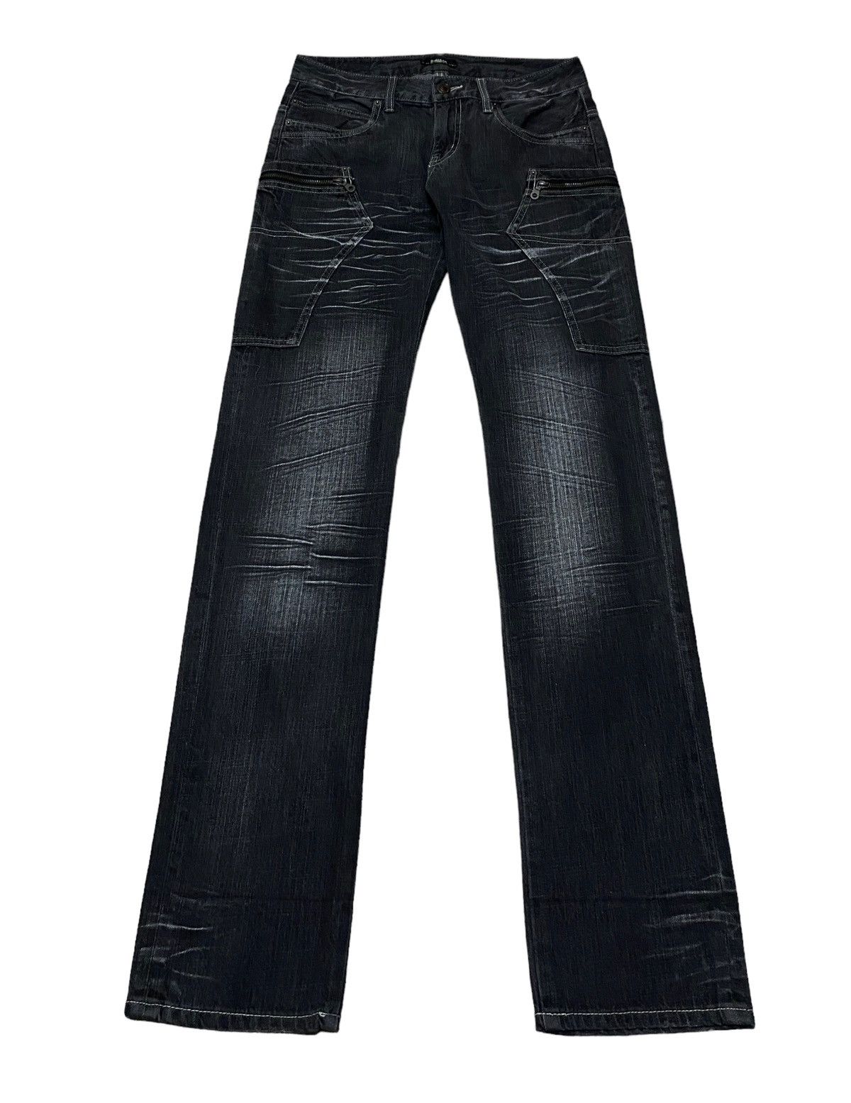 If Six Was Nine Rare Design Vintage Japanese Brand Double Focus Jeans 2000s Size US 32 / EU 48 - 1 Thumbnail
