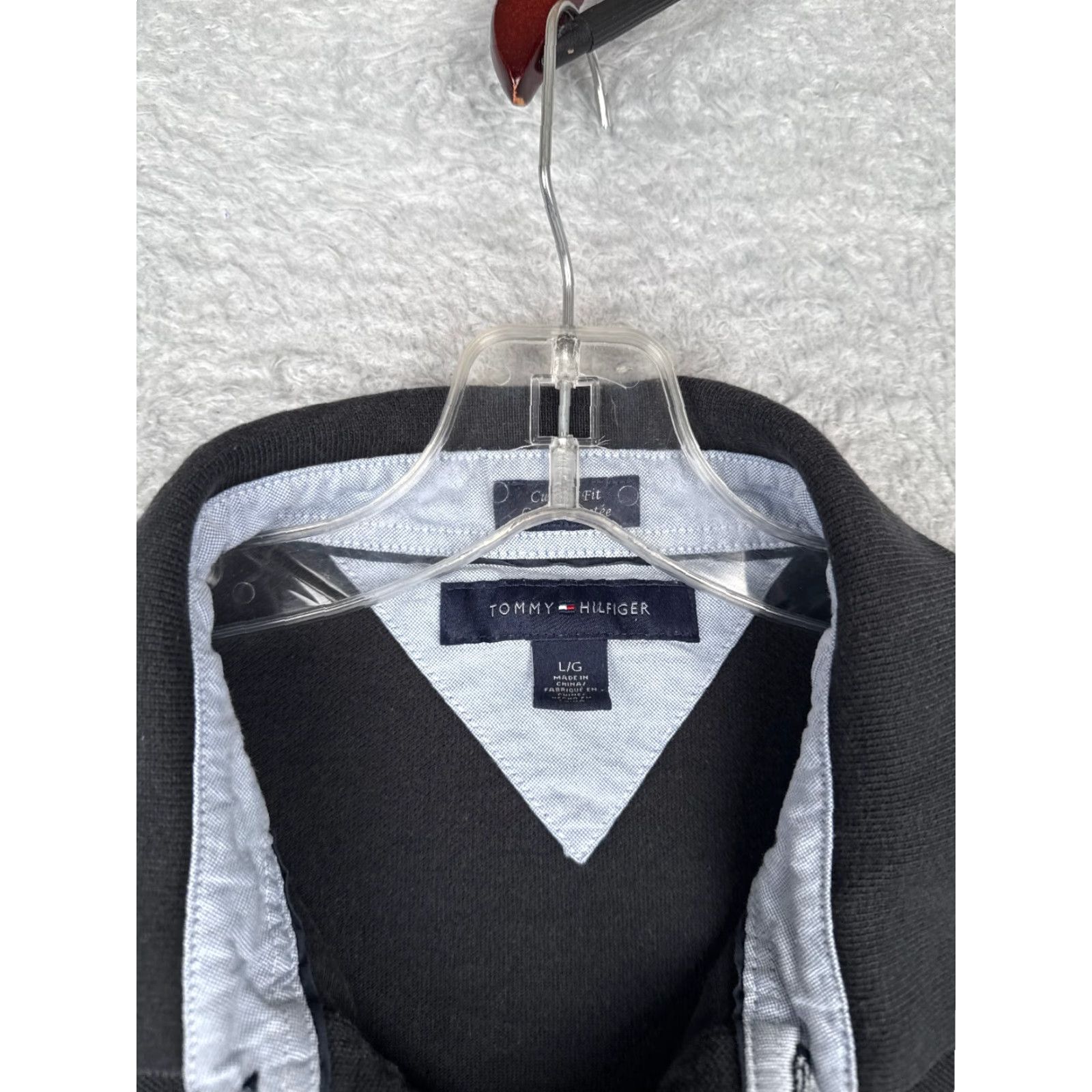 Tommy Hilfiger Tommy Hilfiger Polo Shirt Men L Black Cotton Short Sleeve Slim Fit/Custom Fit Read Size US L / EU 52-54 / 3 - 7 Thumbnail