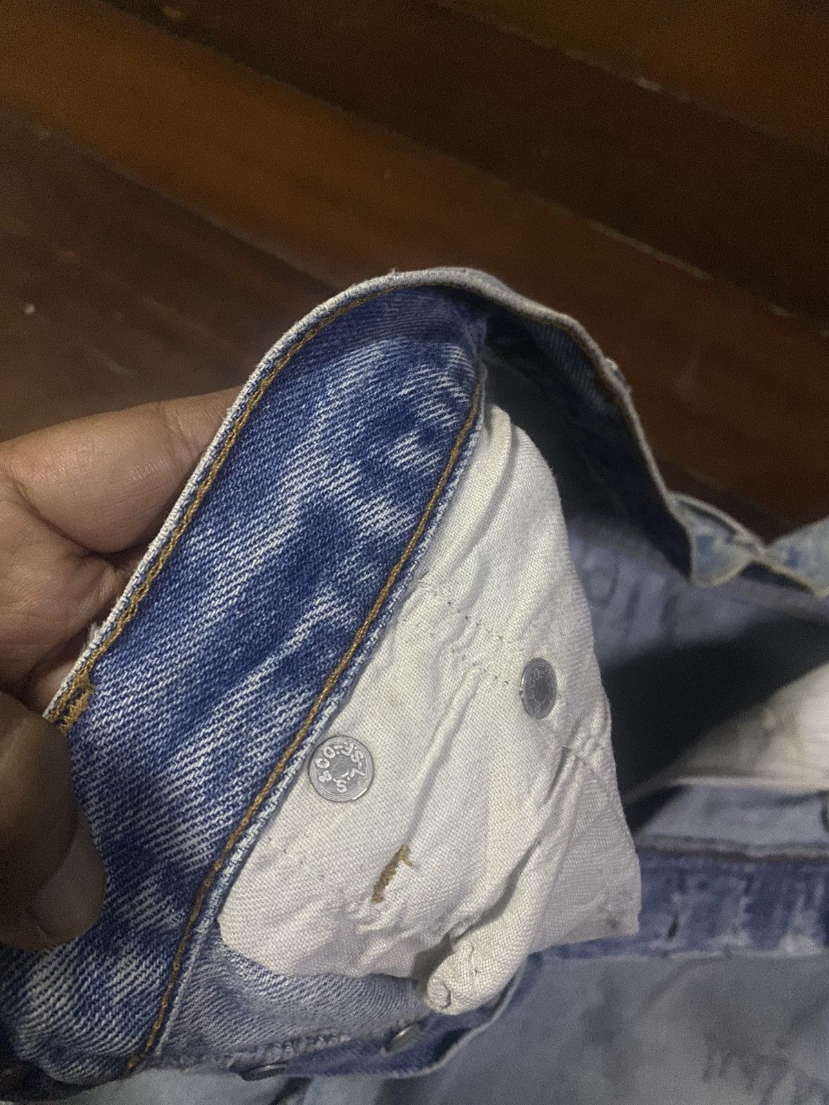 Levi's Vintage 80s Levis 501 Faded Blue Jeans distressed Size US 32 / EU 48 - 11 Thumbnail