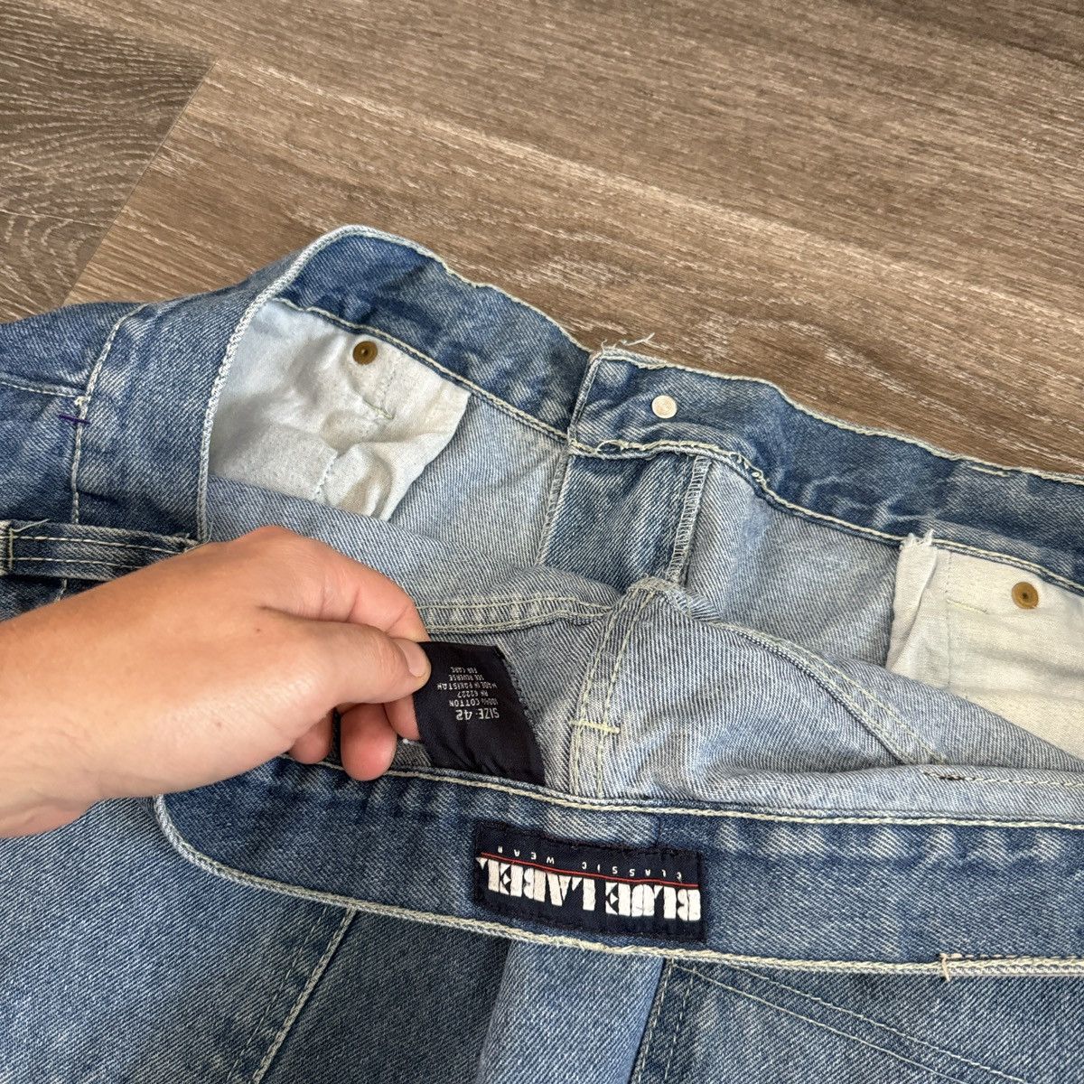 JNCO × Japanese Brand × Vintage Crazy Vintage y2k baggy wide leg unique jean shorts Size US 40 / EU 56 - 4 Thumbnail